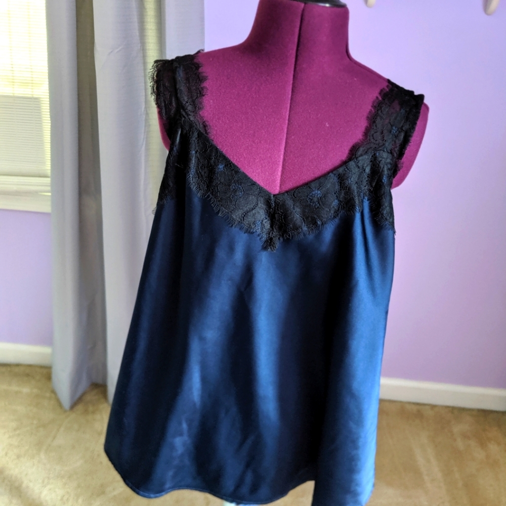 Satin and Lace Soma Tank Top M